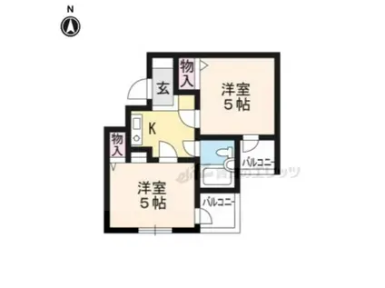 ミングルAP.西陣一番館(2K/1階)の間取り写真