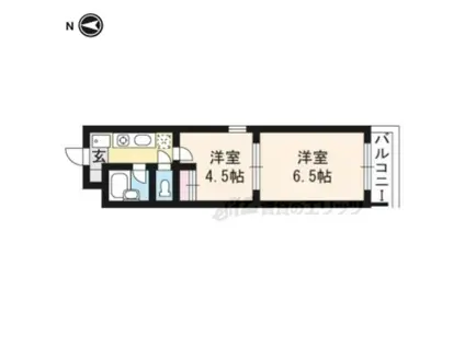 アールグランツ京都洛南(2K/1階)の間取り写真