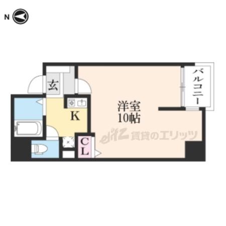 ラポール壱番堂(1K/4階)の間取り写真
