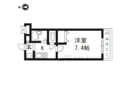 サザンシティ(1K/1階)の間取り写真