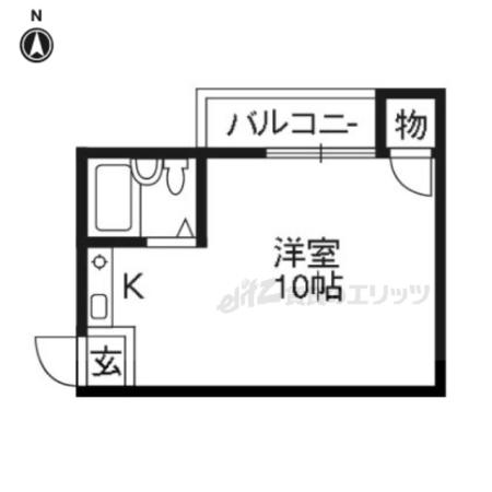 グレースフリー上野(ワンルーム/1階)の間取り写真