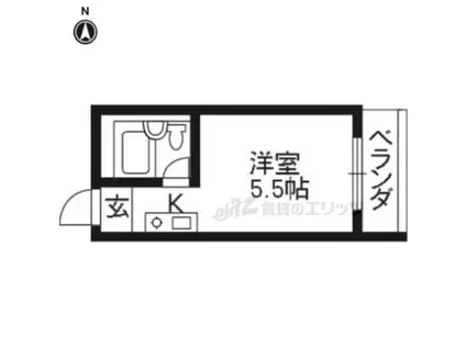 プランニングバンクビル梅津(1K/3階)の間取り写真