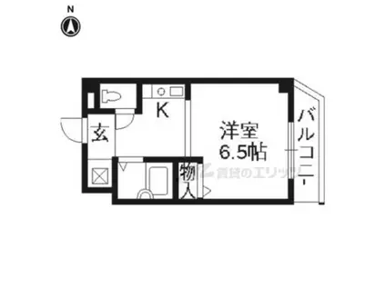 イースト アベニュー(1K/3階)の間取り写真