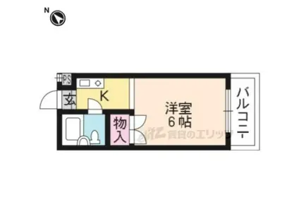 アルティ紫野(1K/2階)の間取り写真