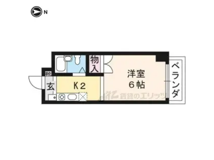 ドモン55(1K/4階)の間取り写真
