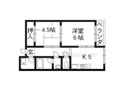 六角CITYハイツ(2DK/3階)の間取り写真