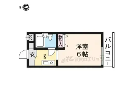 メゾン・ド・パヴィヨン(1K/4階)の間取り写真