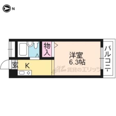 コーポ三谷(1K/3階)の間取り写真