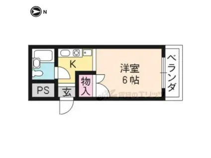 山本マンション(1K/3階)の間取り写真