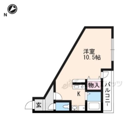 フェイム瀬田(ワンルーム/1階)の間取り写真