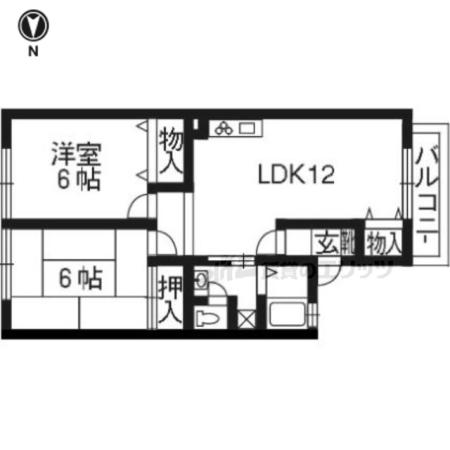 パストラル瀬田(2LDK/2階)の間取り写真