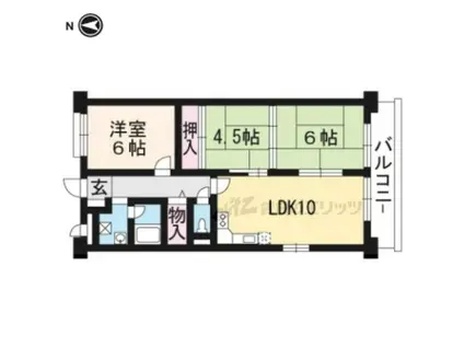 ドムス岩倉(3LDK/2階)の間取り写真