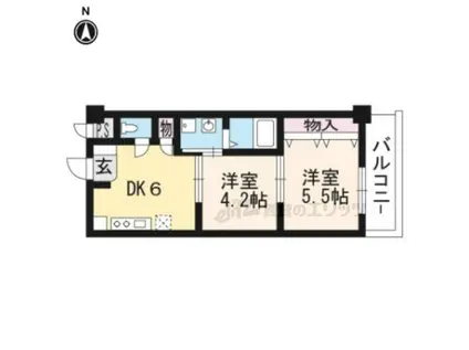 FOREST HILL(2K/2階)の間取り写真