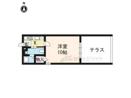 DOMANI(1K/1階)の間取り写真