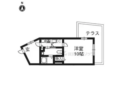 DOMANI(1K/1階)の間取り写真