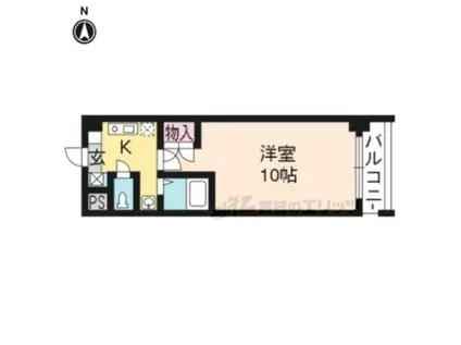 RACOOND2(1K/1階)の間取り写真