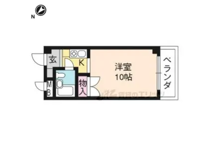 メゾン二葉(1K/2階)の間取り写真