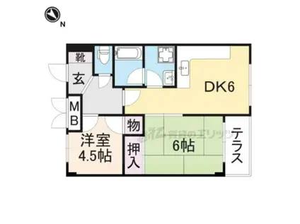 メゾン二葉(2DK/1階)の間取り写真