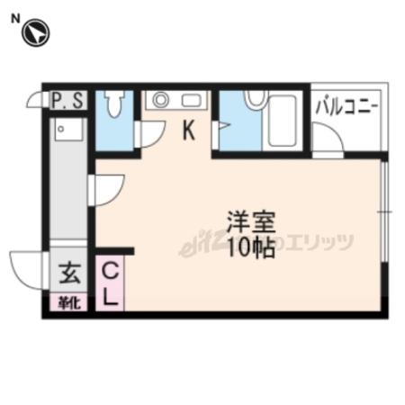 マリーブ1843(ワンルーム/1階)の間取り写真