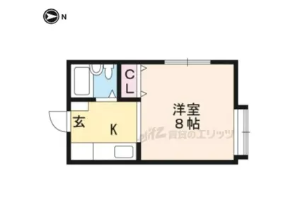 ハイツ440(1K/2階)の間取り写真