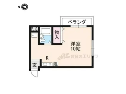 ラークヒルズ(ワンルーム/3階)の間取り写真