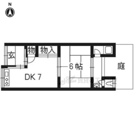 ハイツ光陽(1DK/2階)の間取り写真