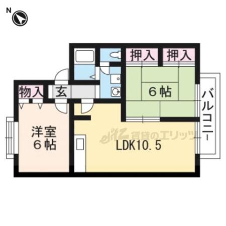 グランシャリオ(2LDK/2階)の間取り写真