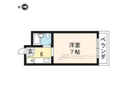 レジデンス太田(1K/2階)の間取り写真