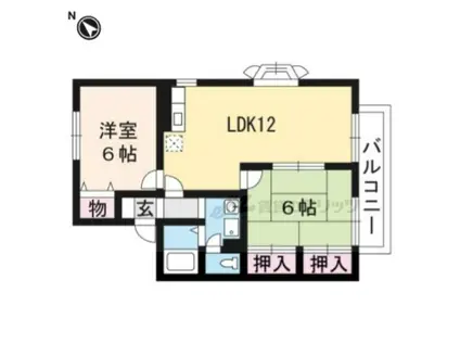 ロイヤルシャトーF(2LDK/2階)の間取り写真