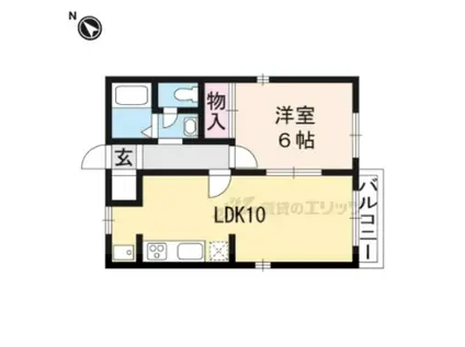 プロパティカオル A棟(1LDK/1階)の間取り写真