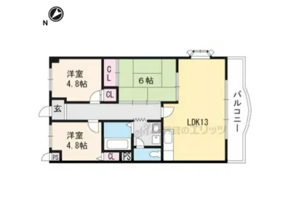 グランドコペー(3LDK/3階)の間取り写真