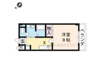 エクセレント中村(1K/1階)の間取り写真