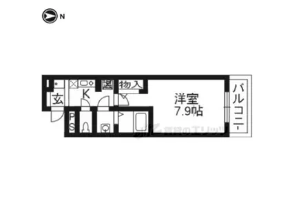 アルティスタ蛸薬師(1K/5階)の間取り写真