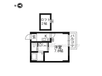 カームネス祇園南(1K/5階)の間取り写真