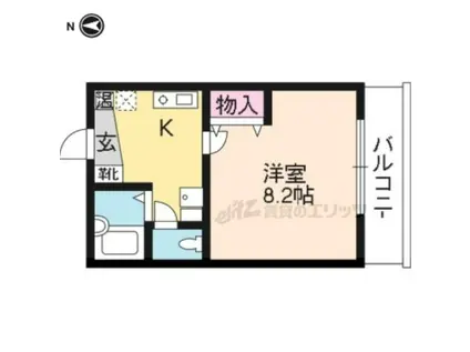 レマイソン(1K/2階)の間取り写真