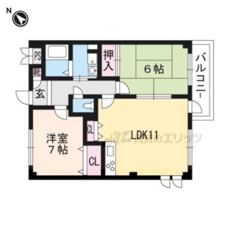 ブエナビスタ(2LDK/2階)の間取り写真