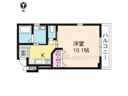 SOAVITA大和大路(1K/3階)の間取り写真