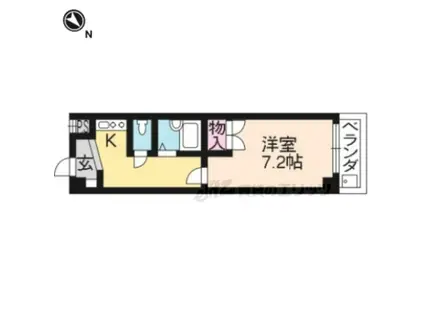 フレーズ(1K/3階)の間取り写真