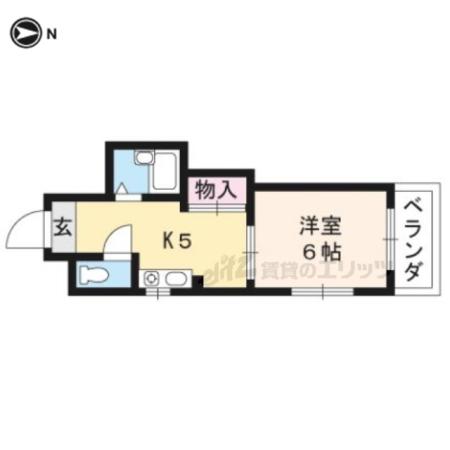 コーポ上野(1DK/3階)の間取り写真