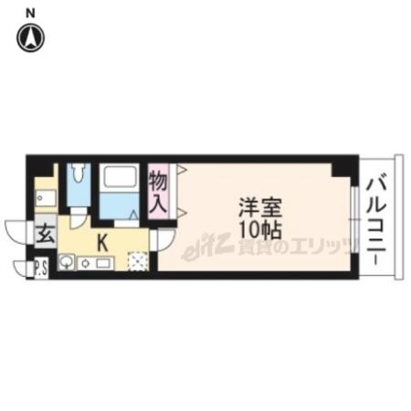 HIROMOMOYAMA(1K/3階)の間取り写真