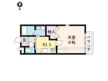 HEIGHTSTANAKASITE (1K/1階)の間取り写真