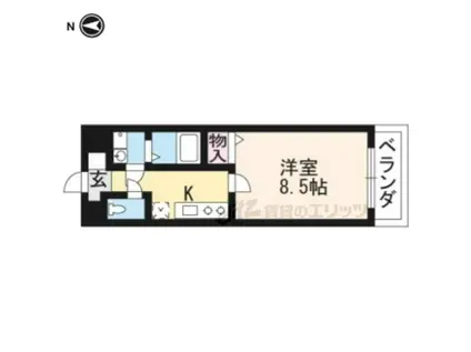 ぺラパラス(1K/1階)の間取り写真