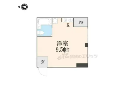 ルーブルビル(ワンルーム/4階)の間取り写真