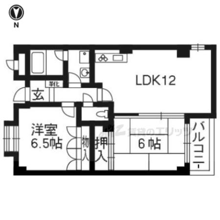 ハウスローゼンガーデン(2LDK/2階)の間取り写真