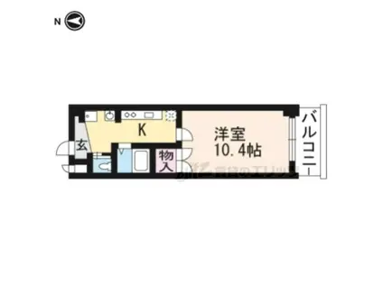 アートプラザ・ミー(1K/8階)の間取り写真