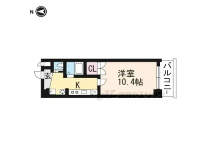 アートプラザ・ミー(1K/6階)の間取り写真