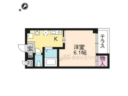 ミルコート(1K/1階)の間取り写真