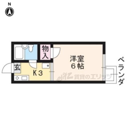 ジュネス広野(1K/1階)の間取り写真