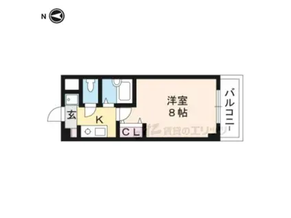 ボナールヒロ(1K/5階)の間取り写真