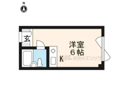 アレックス(ワンルーム/4階)の間取り写真